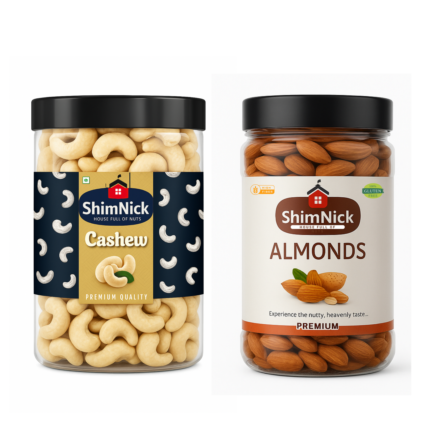 DRYFRUITS | California Almonds, Cashews Premium (250 GM EACH)