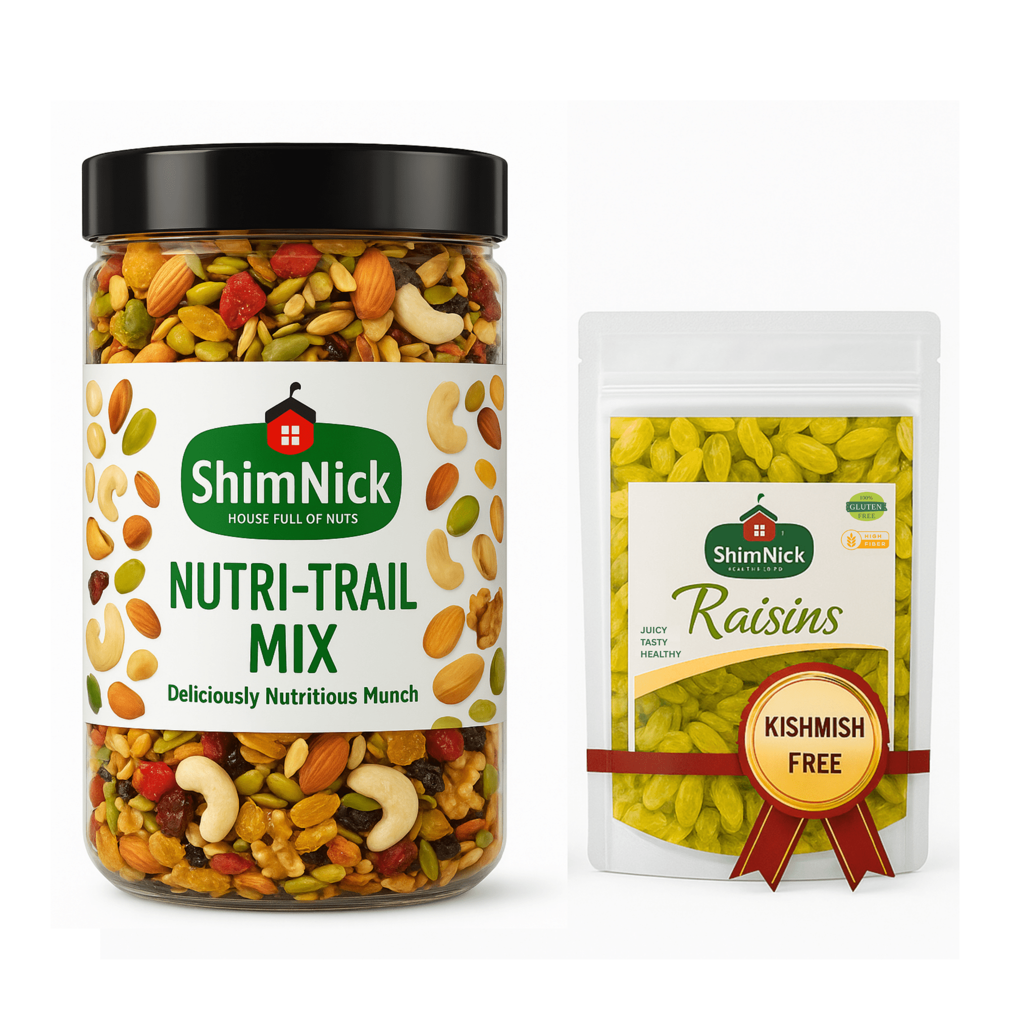ShimNick Nutri - Trail Mix Jar (Kishmish Pouch (50g) Free) - Shimnick