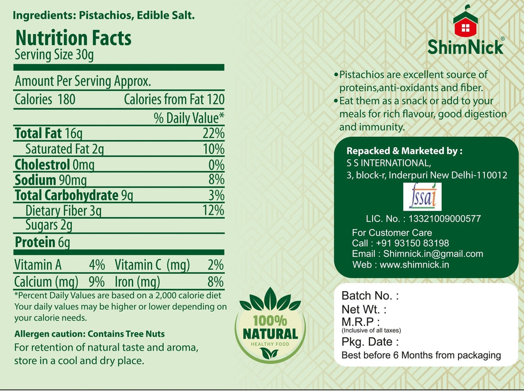 ShimNick Roasted Pistachios Jar - Shimnick